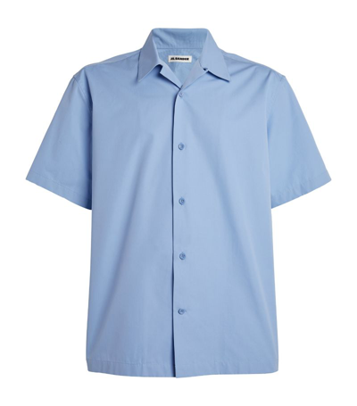 Shop Jil Sander Cotton Short-sleeve Shirt In Blue