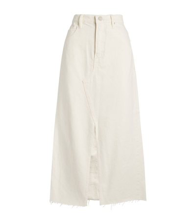 Shop Frame Denim The Midaxi Midi Skirt In White