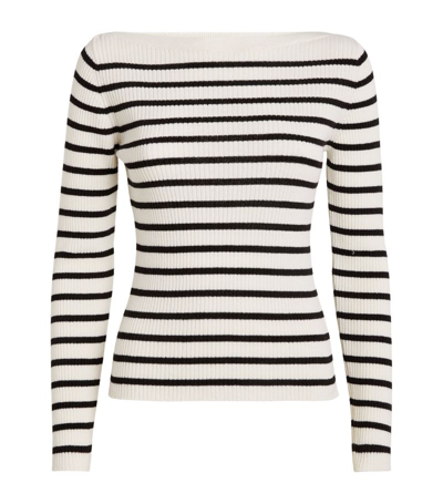 Shop Frame Ribbed Breton Stripe Sweater In Multi