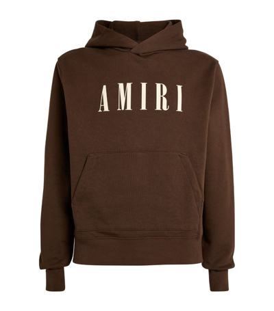 Shop Amiri Core Logo Hoodie In Brown