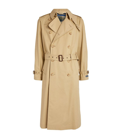 Shop Polo Ralph Lauren Double-breasted Trench Coat In Green
