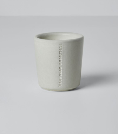 Shop Brunello Cucinelli Ebano Candle (8.5cm) In White