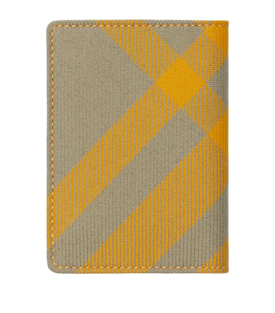 Shop Burberry Jacquard Check Folding Card Holder In Neutrals