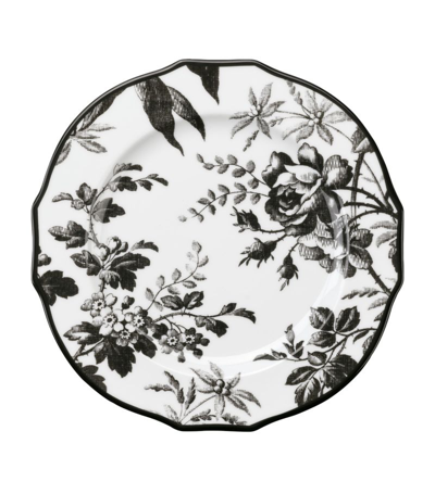 Shop Gucci Set Of 2 Herbarium Dessert Plates (22cm) In Black