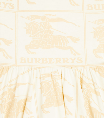 Shop Burberry Ekd Printed Cotton Jersey Dress In Multicoloured