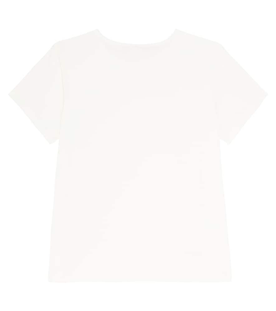 Versace Logo Cotton-blend Jersey T-shirt In White
