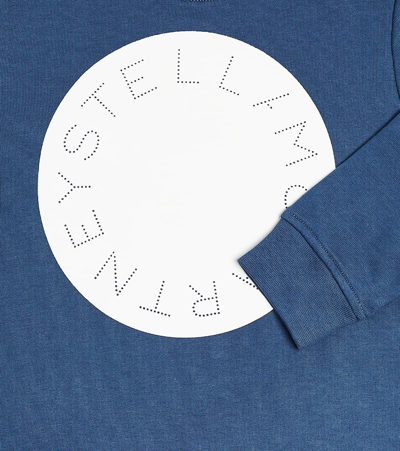 Stella Mccartney Logo-print Cotton Sweatshirt In Blue