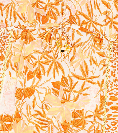 Poupette St Barth Amaya Floral Kaftan In Yellow