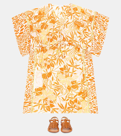 Poupette St Barth Amaya Floral Kaftan In Yellow