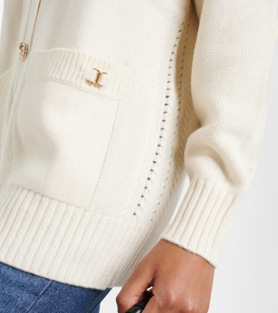 Shop Chloé Cashmere Cardigan In White