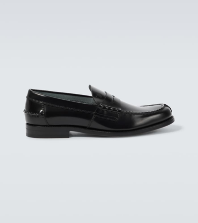 Shop Tod's Leather Loafers In Black