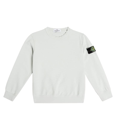 Shop Stone Island Junior Compass Cotton Sweatshirt In Grey