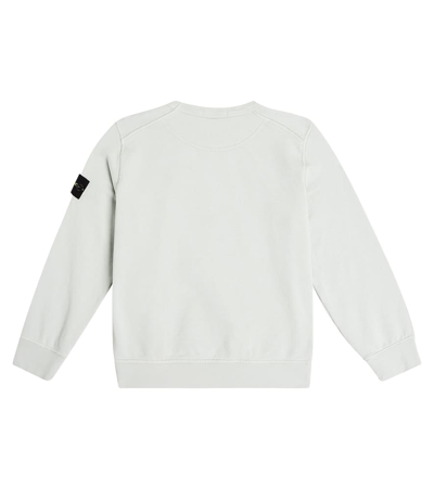 Shop Stone Island Junior Compass Cotton Sweatshirt In Grey