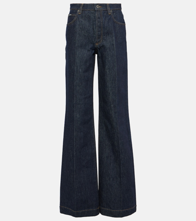 Shop Dolce & Gabbana High-rise Flared Jeans In Blue