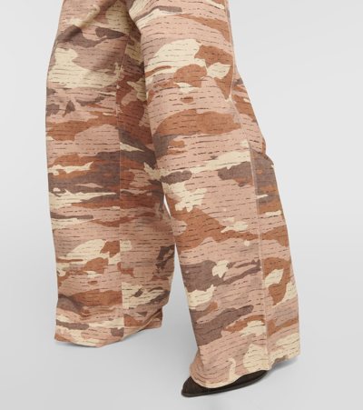 Shop Acne Studios Fega Camouflage Cotton Sweatpants In Multicoloured
