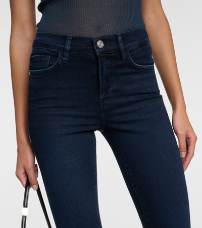 Shop Frame Le High Flare Flared Jeans In Blue