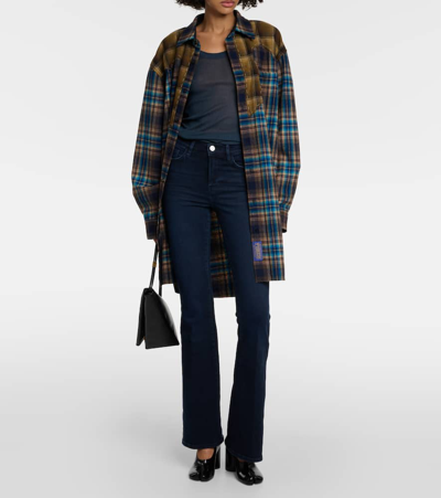Frame Le High Flare Flared Jeans In Blue