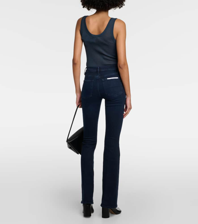 Shop Frame Le High Flare Flared Jeans In Blue