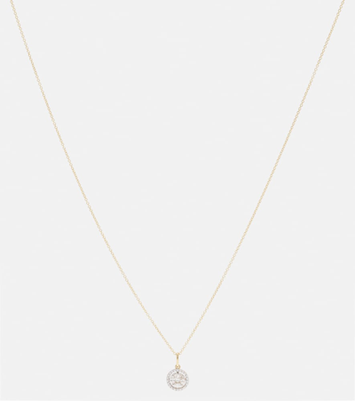 Stone And Strand Framed Mosaic 10kt Yellow Gold Necklace With Diamonds In Gold