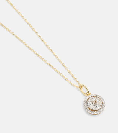 Stone And Strand Framed Mosaic 10kt Yellow Gold Necklace With Diamonds In Gold