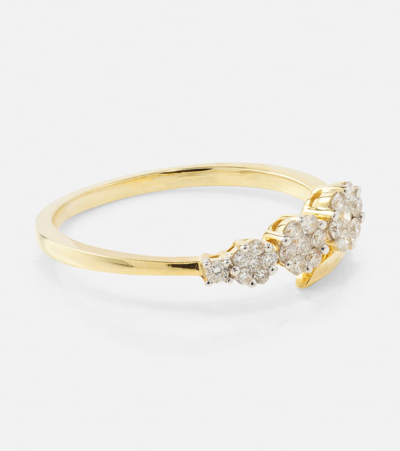 Stone And Strand Burst Galaxy 10kt Yellow Gold Ring With Diamonds In Gold