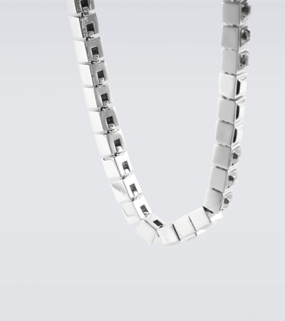 Shop Saint Laurent Crystal-embellished Bracelet In Silver