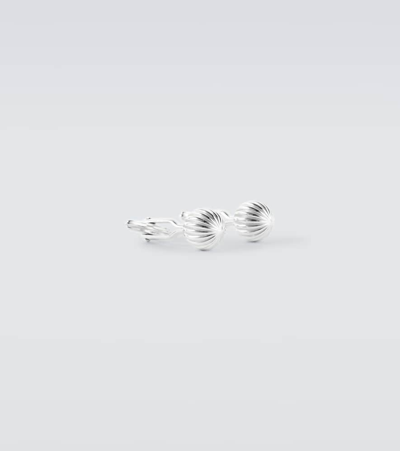Shop Lanvin Platinum-plated Cufflinks In Silver