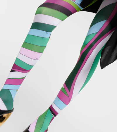 Shop Pucci Iride Tights In Multicoloured