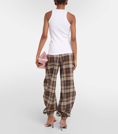 Attico White Ribbed Top