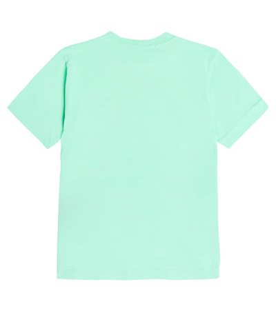 Shop Stone Island Junior Compass Cotton Jersey T-shirt In Green