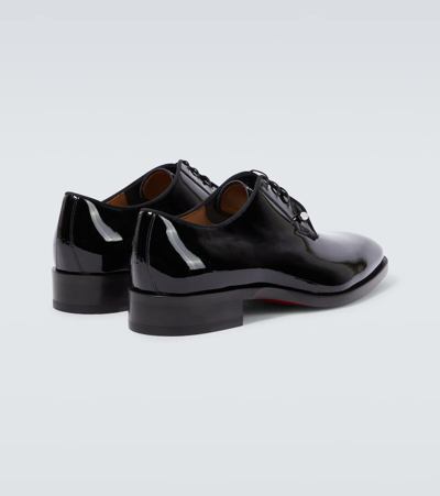 Christian Louboutin Chambeliss Patent Calfskin Oxford Shoes In Black