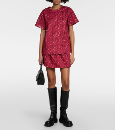 Max Mara Oidio Floral Jersey T-shirt In Multicoloured