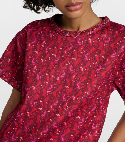 Max Mara Oidio Floral Jersey T-shirt In Multicoloured
