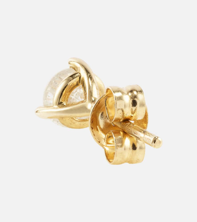 Stone And Strand 14kt Gold Earrings With Diamonds In Gold