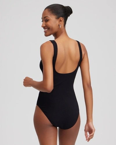 Shop Chico's Gottex Square Neck One Piece Swimsuit In Black Size 10 |