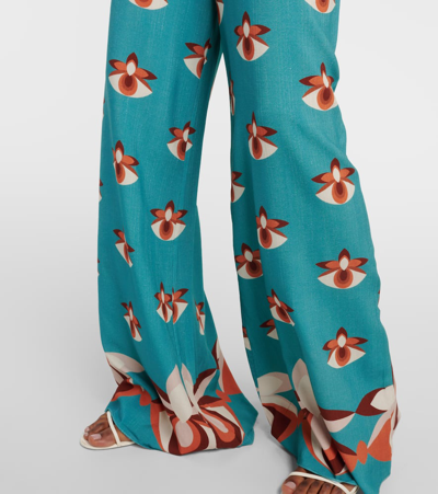 Adriana Degreas Vintage Orchid Wide Leg Pants In Multicoloured