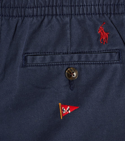 Shop Polo Ralph Lauren Polo Prepster Embroidered Cotton Shorts In Blue