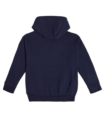 Versace Medusa Cotton Jersey Hoodie In Blue