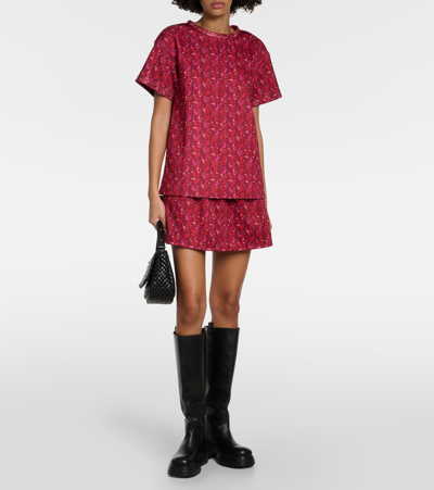 Max Mara Balocco Embellished Floral Midi Skirt In Multicoloured