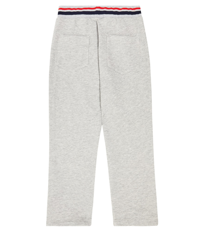 Shop Versace Printed Cotton Jersey Sweatpants In Grey
