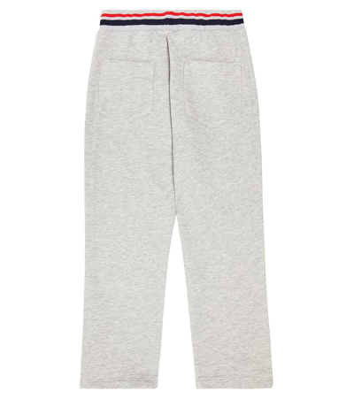Versace Printed Cotton Jersey Sweatpants In Grey