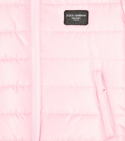 Shop Dolce & Gabbana Puffer Jacket In Pink