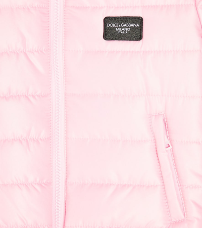 Dolce & Gabbana Puffer Jacket In Pink