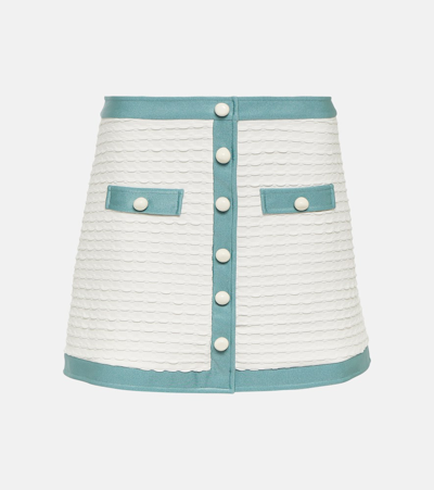 Shop Adriana Degreas Jacquard Miniskirt In White