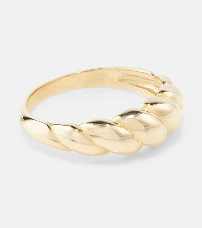Stone And Strand Brioche 10kt Yellow Gold Ring In Gold