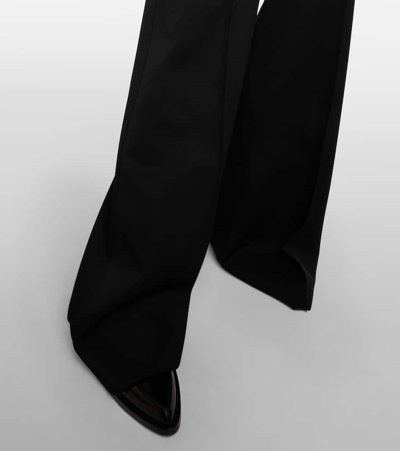 Max Mara Libbra High-rise Wool Wide-leg Pants In Black