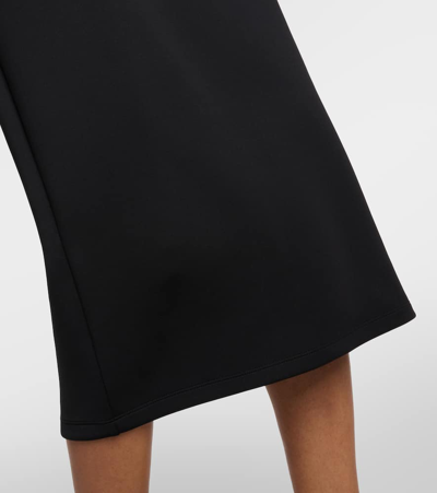Max Mara Leisure Baccano Stretch-ponte Midi Dress In Black