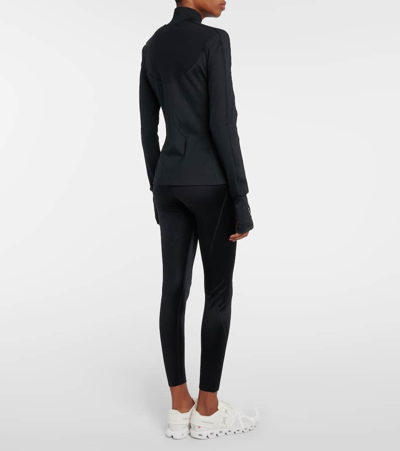 Adidas By Stella Mccartney Truepurpose Printed Recycled Stretch-jersey Top In Black