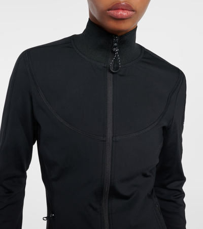 Adidas By Stella Mccartney Truepurpose Printed Recycled Stretch-jersey Top In Black