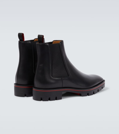 Shop Christian Louboutin Alpinosol Leather Chelsea Boots In Black